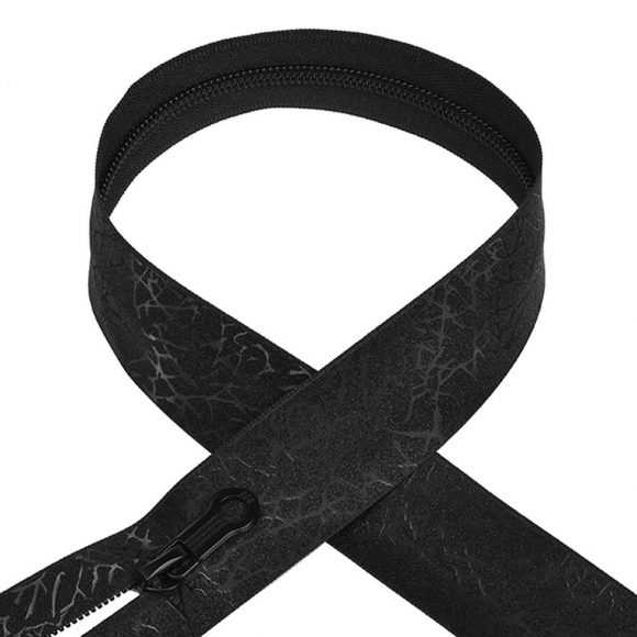 Молния MaxZipper спираль №7-N водонепроницаемая паутинка 80см цв.F322 черный уп.10шт