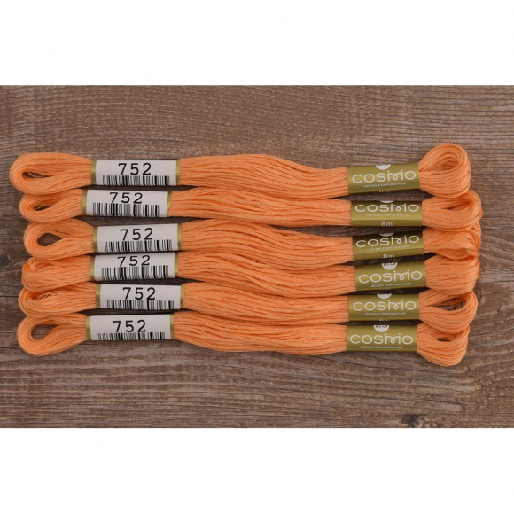 Мулине COSMO однотонный цвет 752