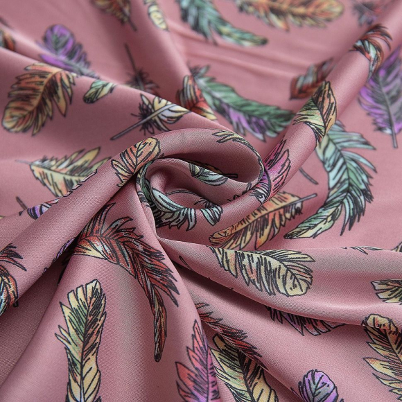 Ткань шелк Армани 90 г кв.м 97% полиэстер, 3% спандекс шир.145см арт.Р.28357.03 цв.03 розовый рул.30м