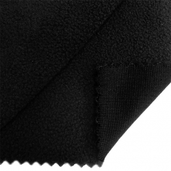 Ткань флис односторонний TBY-0085-322 180 г/м? 100% ПЭ шир.150см цв.F322 черный уп.10м (1кг - 3,7м)