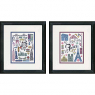 Набор для вышивания DIMENSIONS арт.DMS-70-35407 Нью-Йорк и Париж 2шт 13х18 см Набор для вышивания DIMENSIONS арт.DMS-70-35407 Нью-Йорк и Париж 2шт 13х18 см