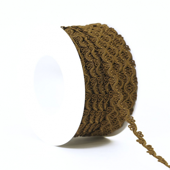 Тесьма PEGA тип интерьерная, цвет коричневый, 10 мм