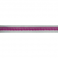 41744_Мерсеризованное хлопковое кружево, 12 мм, цвет цикламен