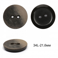 Пуговицы пластиковые TBY 2120 цв.3 коричневый 34L-21,6мм, 2 прокола,36шт