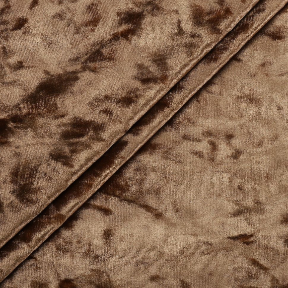 Бархат мраморный 2002-38 240г/м2 шир.150см 97%полиэстер, 3%лайкра цв.38 коричневый уп.6м