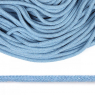 Шнур круглый х/б 05мм с наполнителем TW цв.020 голубой уп.100м