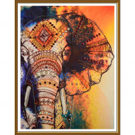 Набор для вышивания бисером НОВА СЛОБОДА арт.ДК1201 Слон 48х67 см