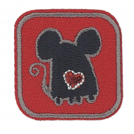 Термоаппликация "Мышь с сердцем"