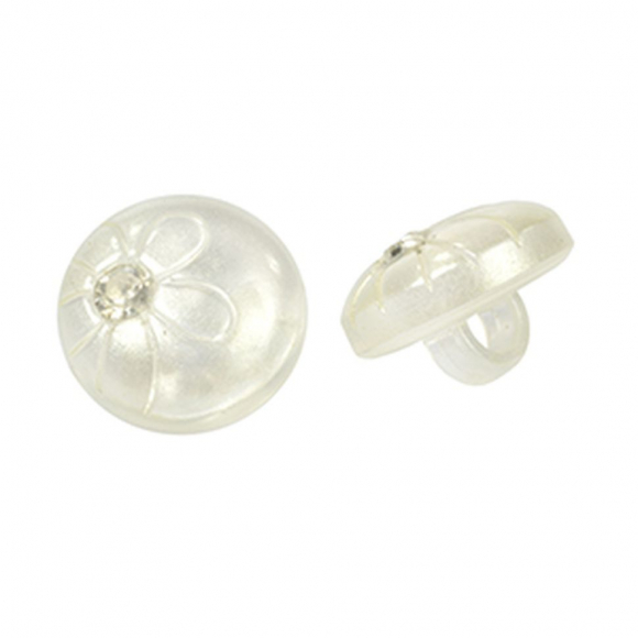 Пуговицы пластик TBY.QYA19 цв.белый 18L-11мм, на ножке, 200 шт