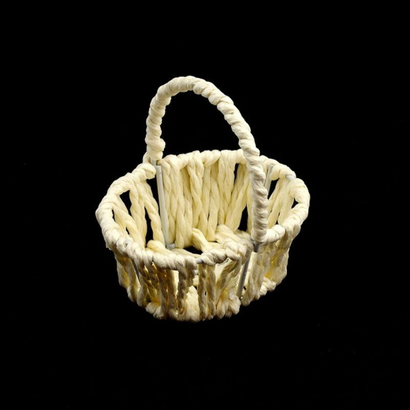 Корзинка арт.КЛ21385 оплетенная бумажной раффией овал 6х8х8,5см