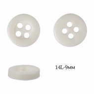 Пуговицы пластик арт.TBY.380.09.BG цв.бежевый, 14L-9мм, 4 прокола, 200шт