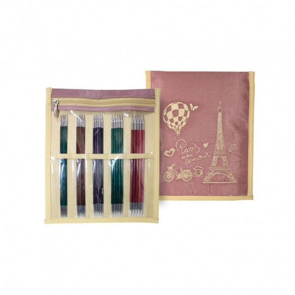 29311 Knit Pro Набор чулочных спиц для вязания Royale 15см ламинированная береза, 5 видов спиц 2мм, 2,5мм, 3мм, 3,5мм, 4мм