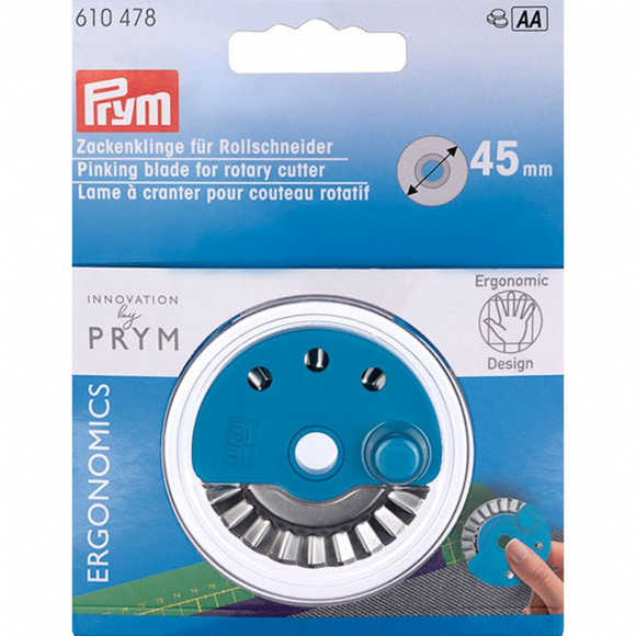 610478 PRYM Запасное лезвие Зубцы для раскройного ножа, ?45мм, цв.синий