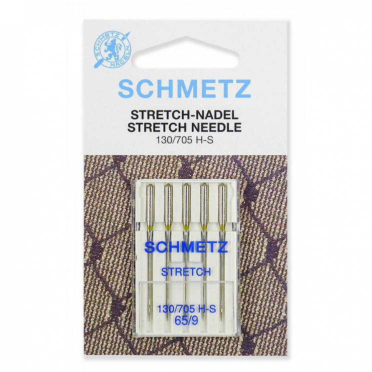 Иглы для бытовых швейных машин Schmetz стрейч 130/705H-S №65 уп.5 игл