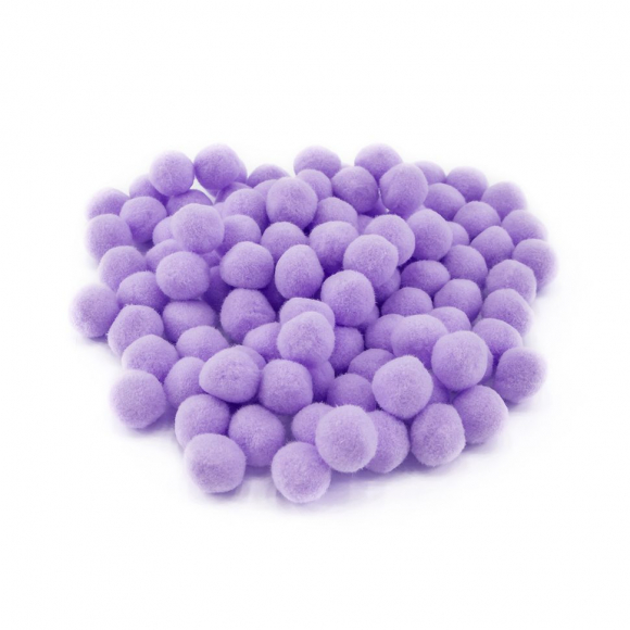 Помпоны декоративные, россыпь, диаметр 20 мм, 100 шт, цвет сиреневый Помпоны декоративные, россыпь, диаметр 20 мм, 100 шт, цвет сиреневый