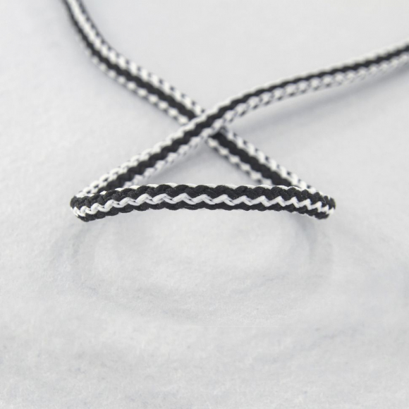 Шнуры PEGA плетеный, цвет черно-белый, 5 мм