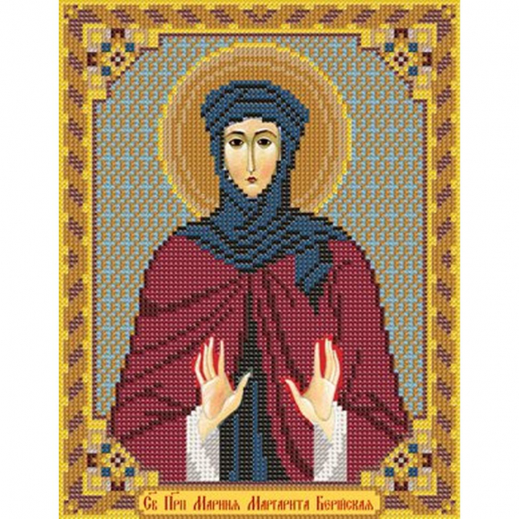 Набор для вышивания бисером НОВА СЛОБОДА арт.С9133 Св.Мч.Марина Маргарита Берийская 18х23 см