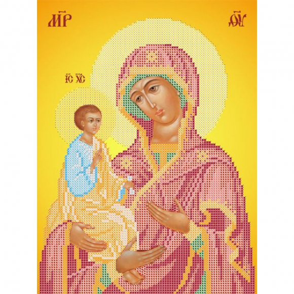 Рисунок на ткани ВЕРТОГРАДЪ арт. C812 Богородица Троеручица 21х28 см