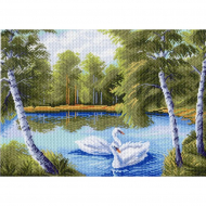 Рисунок на канве МАТРЕНИН ПОСАД арт.37х49 - 0923 Тихая заводь
