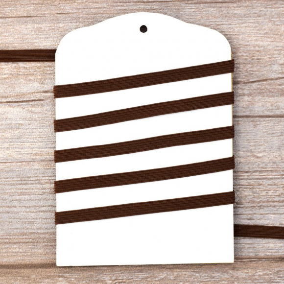 Резинка 6,6 мм, цвет коричневый