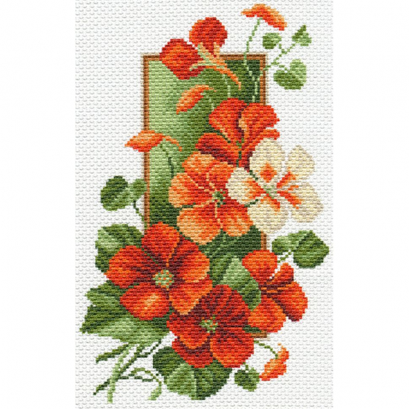 Рисунок на канве МАТРЕНИН ПОСАД арт.28х37 - 1600 Настурция