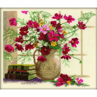 Набор для вышивания РТО арт.M253 Цветущая космея 32х27 см