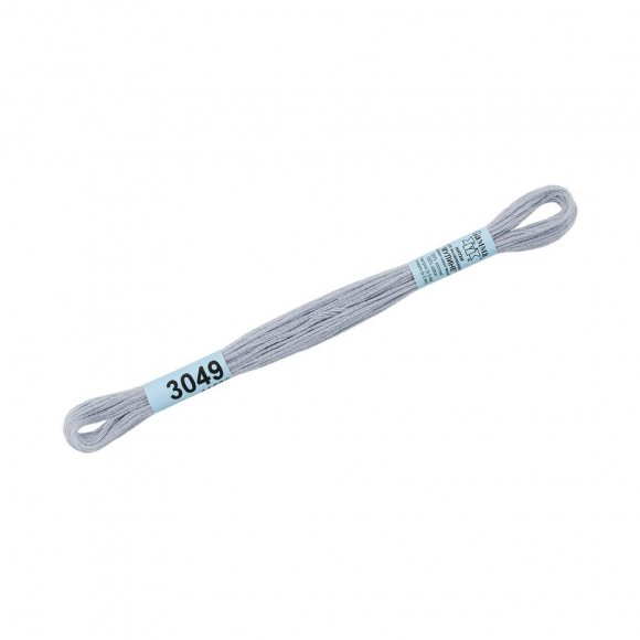 Нитки для вышивания Gamma мулине (0820-3070) 100% хлопок 24 x 8 м цв.3049 серо-голубой