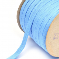 Шнур плоский полиэфир 12-15мм арт. 06с2341 цв.01 голубой уп.50м