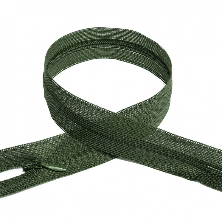 Молния MaxZipper пласт. потайная №3 50см н/р цв.F327 оливковый уп.50шт