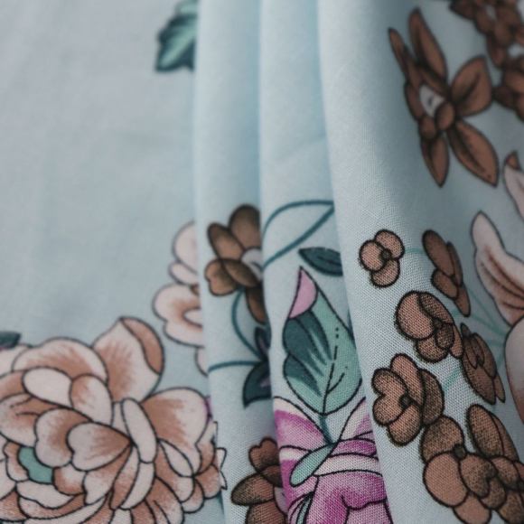 Ткань Штапель 105 г/м? 100% вискоза шир.145 см арт.Р.15369.04 цв.04 голубой уп.25м Ткань Штапель 105 г/м? 100% вискоза шир.145 см арт.Р.15369.04 цв.04 голубой уп.25м