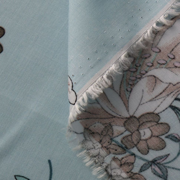 Ткань Штапель 105 г/м? 100% вискоза шир.145 см арт.Р.15369.04 цв.04 голубой уп.25м Ткань Штапель 105 г/м? 100% вискоза шир.145 см арт.Р.15369.04 цв.04 голубой уп.25м