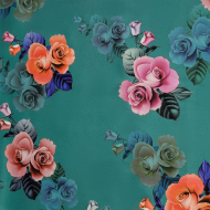 Ткань шелк Армани креп 90 г/м? 97% полиэстер, 3% лайкра шир.148 см арт.T.0346.1 цв.01 бирюзовый рул.25м