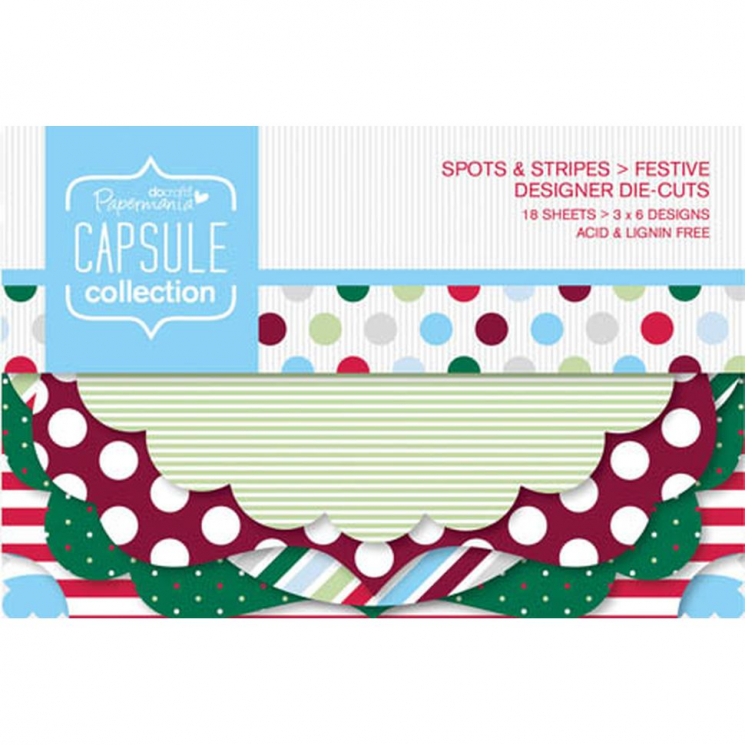 71574_Набор бумаги с фигурным краем Spots & Stripes Festive