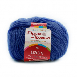 Пряжа для вязания ТРО Кроха (20% шерсть, 80% акрил) 10х50г/135м цв.0256 св.джинсовый