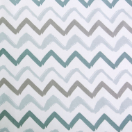 Ткань ранфорс Зиг-заг, арт.WH 3668-v18, 130г/м?,100% хлопок, шир.240см, цв.белый/мята, уп.10м