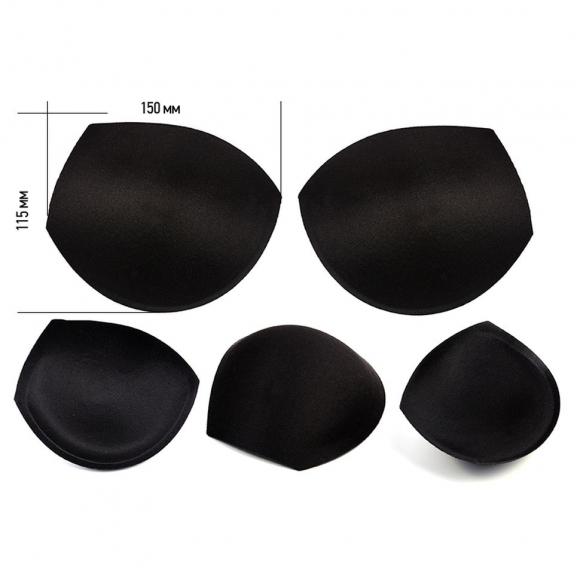 Чашечки корсетные TBY-01.03 с эффектом push-up р.80 цв. черный уп.1 пара