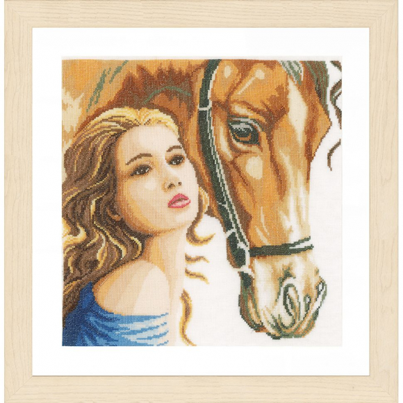 Набор для вышивания LANARTE арт.PN-0158324 Woman and horse 30х30 см Набор для вышивания LANARTE арт.PN-0158324 Woman and horse 30х30 см