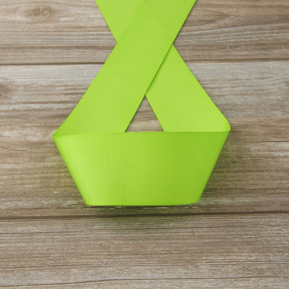 Лента репсовая SAFISA, 50 мм, 25 м, цвет 73 желто-зеленый