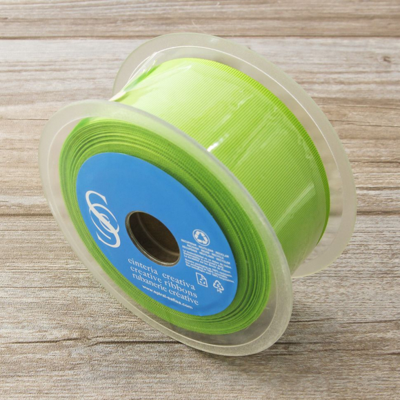 Лента репсовая SAFISA, 50 мм, 25 м, цвет 73 желто-зеленый