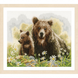 Набор для вышивания LANARTE арт.PN-0194788 Bears in the woods 45х34 см