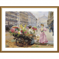 Набор для вышивания мулине НОВА СЛОБОДА арт.СВ3211 Букет для недотроги 44,5х33,5см