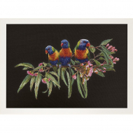 Набор для вышивания THEA GOUVERNEUR арт.553.05 Стайка попугаев 67х50 см Набор для вышивания THEA GOUVERNEUR арт.553.05 Стайка попугаев 67х50 см