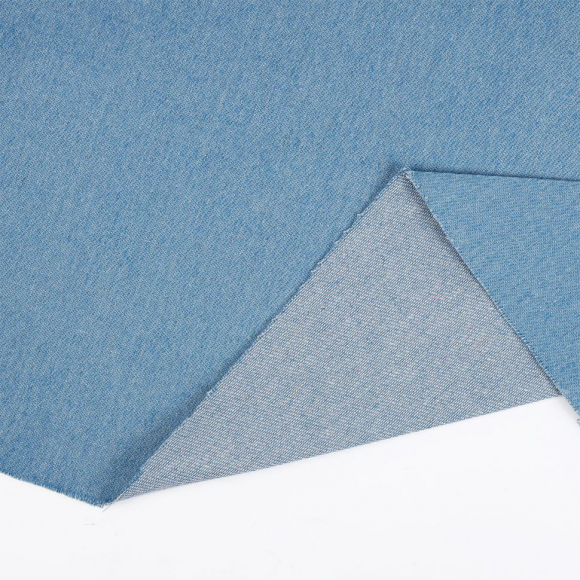 Ткань Джинс 315 г/м? 80% хлопок, 20% полиэстер шир.150 см арт.TBY.Jns.7117.1 цв.01 голубой уп.1м