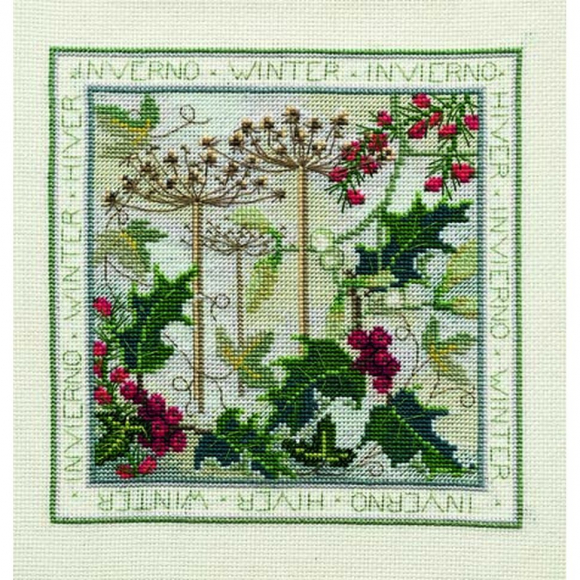 Набор для вышивания DERWENTWATER DESIGNS арт.FS04 Four Seasons: Winter 16,5х16,5 см Набор для вышивания DERWENTWATER DESIGNS арт.FS04 Four Seasons: Winter 16,5х16,5 см