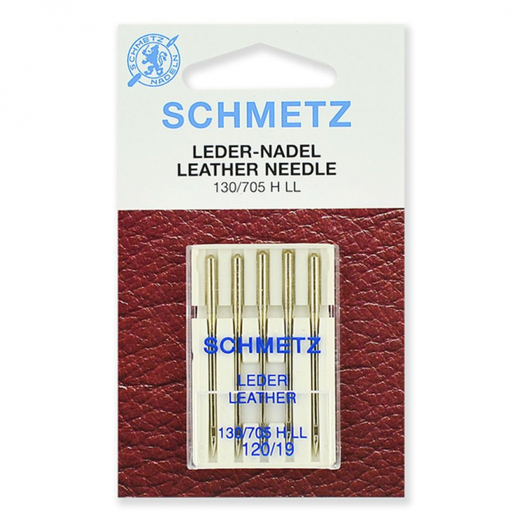 Иглы для бытовых швейных машин Schmetz для кожи 130/705H LL №120, уп.5 игл