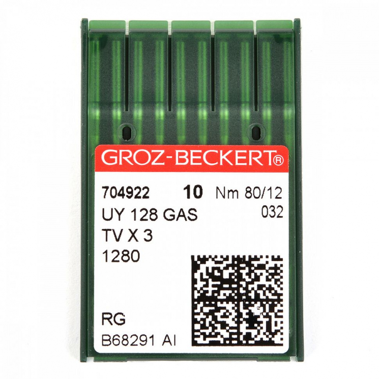 Игла для промышленных швейных машин Groz-Beckert UY128GAS R/1280/149X3  №80 уп.10 шт. арт.704922