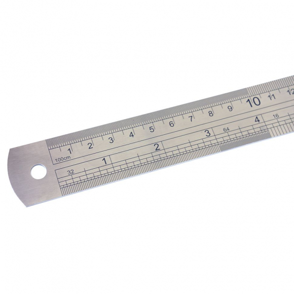 119146_Метр металлический с градацией в сантиметрах и дюймах
