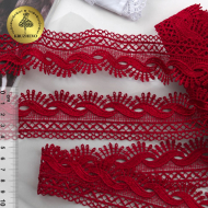 Кружево гипюр KRUZHEVO арт.TR.16GB2005 шир.40мм цв.7 бордо уп.9м