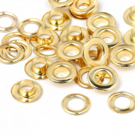 Люверсы сталь New Star №24 (? 9,2мм, h 6,32мм) цв.золото уп.100шт