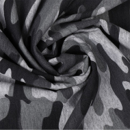 Ткань футер 2х нитка петля 230г/м?  75% хл 20%пэ 5%эласт  шир.185см арт.ШН-23075205-КМФ цв.серый рул. 45-70м